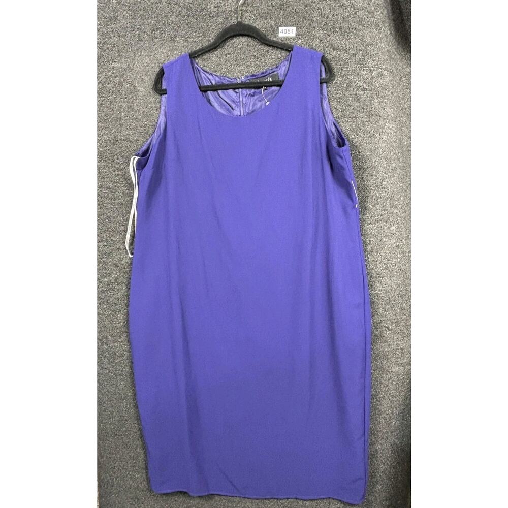 Montee Collection Sheath Dress Womens Size 20W Purple Sleeveles Knee length
